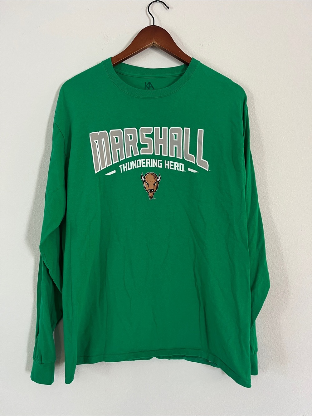 Marshall Thundering Herd Green Long Sleeve Tee